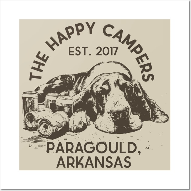 The Happy Campers - Bummin' Basset Wall Art by rt-shirts